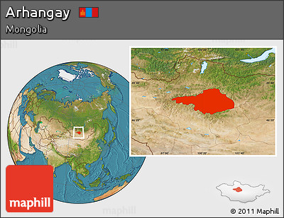 Satellite Location Map of Arhangay