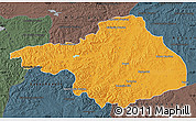 Political Map of Arhangay, darken, semi-desaturated