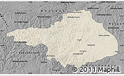 Shaded Relief Map of Arhangay, darken, desaturated