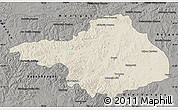 Shaded Relief Map of Arhangay, darken, semi-desaturated