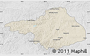 Shaded Relief Map of Arhangay, lighten, desaturated