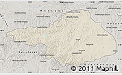 Shaded Relief Map of Arhangay, semi-desaturated