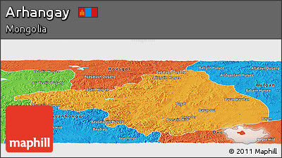 Political Panoramic Map of Arhangay