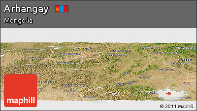 Satellite Panoramic Map of Arhangay
