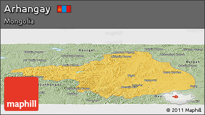 Savanna Style Panoramic Map of Arhangay