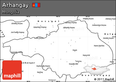 Blank Simple Map of Arhangay
