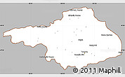 Gray Simple Map of Arhangay, cropped outside