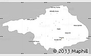 Gray Simple Map of Arhangay, single color outside