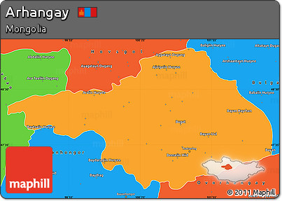 Political Simple Map of Arhangay