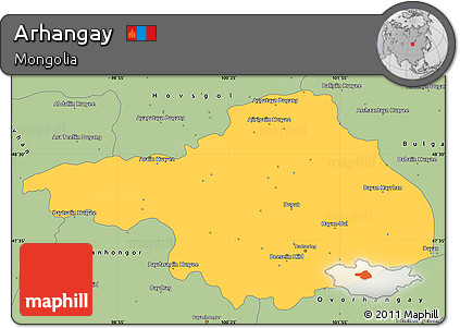 Savanna Style Simple Map of Arhangay