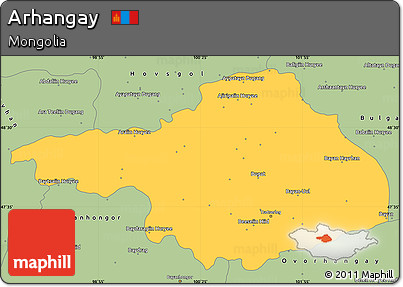 Savanna Style Simple Map of Arhangay