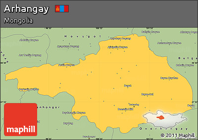 Savanna Style Simple Map of Arhangay