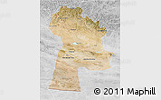 Satellite 3D Map of Bayanhongor, lighten, desaturated