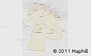 Shaded Relief 3D Map of Bayanhongor, lighten, desaturated