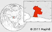 Blank Location Map of Bayanhongor, highlighted country