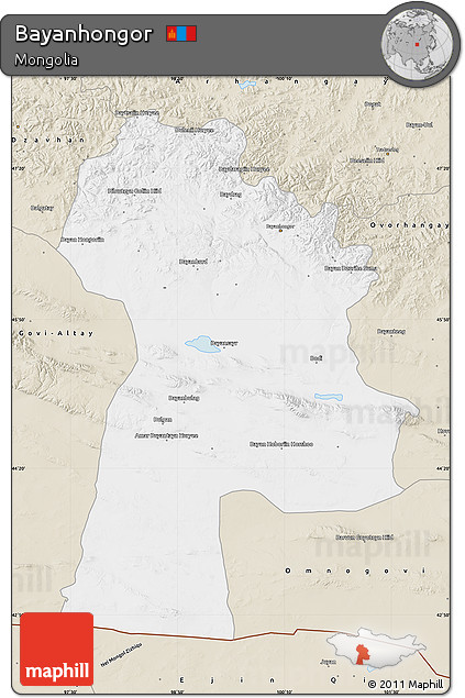 Classic Style Map of Bayanhongor
