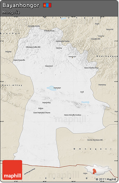 Classic Style Map of Bayanhongor