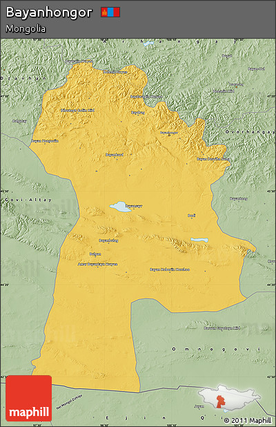 Savanna Style Map of Bayanhongor