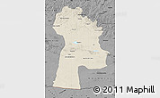 Shaded Relief Map of Bayanhongor, darken, desaturated