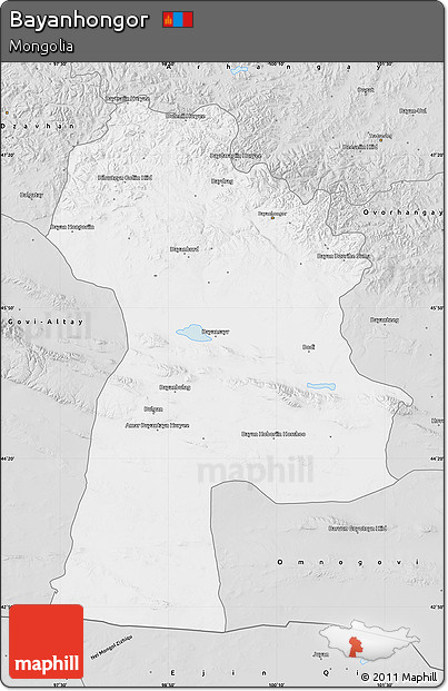 Silver Style Map of Bayanhongor
