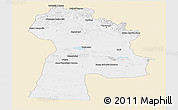 Classic Style Panoramic Map of Bayanhongor, single color outside
