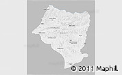 Gray 3D Map of Bulgan, single color outside