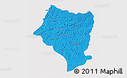 Political 3D Map of Bulgan, cropped outside