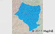 Political 3D Map of Bulgan, lighten, semi-desaturated