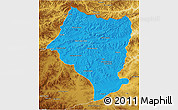 Political 3D Map of Bulgan, physical outside