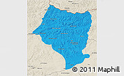 Political 3D Map of Bulgan, shaded relief outside
