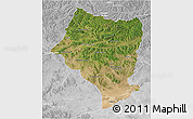 Satellite 3D Map of Bulgan, lighten, desaturated
