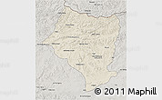 Shaded Relief 3D Map of Bulgan, semi-desaturated