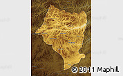 Physical Map of Bulgan, darken