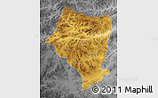Physical Map of Bulgan, desaturated