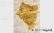 Physical Map of Bulgan, lighten