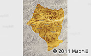 Physical Map of Bulgan, lighten, semi-desaturated