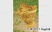 Physical Map of Bulgan, satellite outside