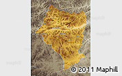 Physical Map of Bulgan, semi-desaturated