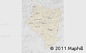 Shaded Relief Map of Bulgan, lighten, desaturated