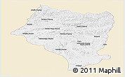 Classic Style Panoramic Map of Bulgan, single color outside