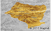 Physical Panoramic Map of Bulgan, lighten, desaturated
