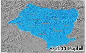 Political Panoramic Map of Bulgan, desaturated