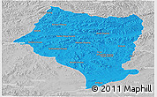 Political Panoramic Map of Bulgan, lighten, desaturated