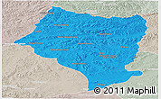 Political Panoramic Map of Bulgan, lighten, semi-desaturated