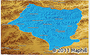 Political Panoramic Map of Bulgan, physical outside