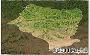 Satellite Panoramic Map of Bulgan, darken