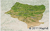 Satellite Panoramic Map of Bulgan, lighten