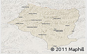 Shaded Relief Panoramic Map of Bulgan, lighten