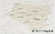 Shaded Relief Panoramic Map of Bulgan, lighten