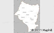 Gray Simple Map of Bulgan, cropped outside